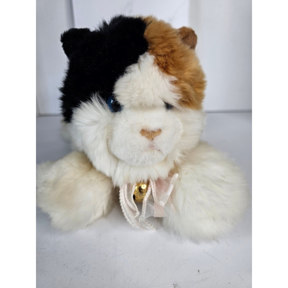 Aurora World Esmeralda Calico Cat Plush Blue Eyes Bell Collar‎ 06663 Vintage Toy